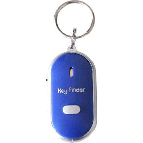 Mini Whistle Anti Lost KeyFinder Alarm Wallet Pet Tracker Smart Flashing Beeping Remote Locator Keychain Tracer Key Finder + LED