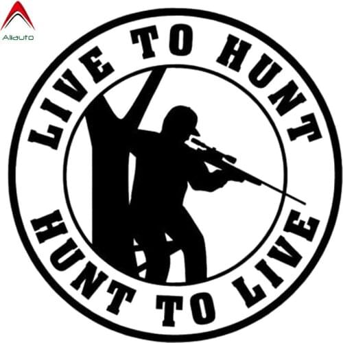 Aliauto Fashion Car Sticker Live To Hunt Hunting Deer Automobiles Motorcycles Decoration Vinyl Decal Cover Scratches,12cm*12cm