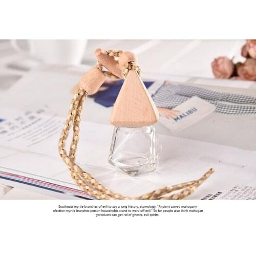 6ML Fashionable Beautiful Car Pendant Glass Car Perfume Empty Bottle 100PCS/LOT