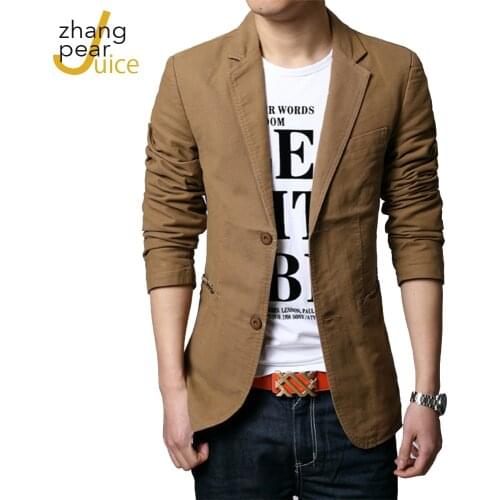 Men Blazer Fashion Slim Fit Men Suit Masculino Men Casual Solid Single Breasted Blazers Outerwear Plus Size