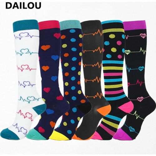 Unisex Compression Socks Men Outdoor Running Travel Fit Breathable Nylon Long Socks Women Leg Relief Pain Stockings Popsocket