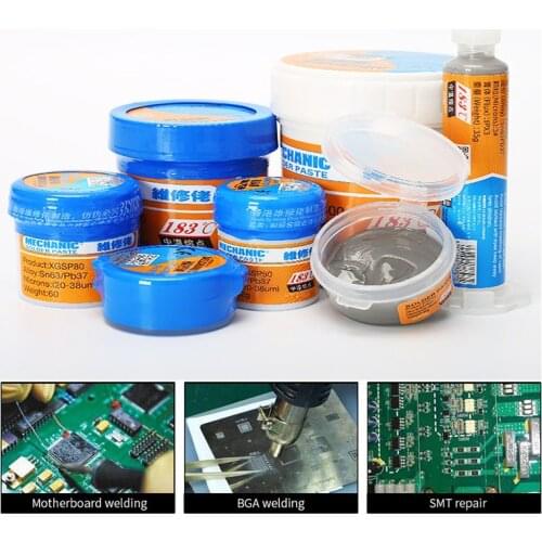 New MECHANIC Original Solder Tin Paste 183C Melting Point Welding Flux Soldering Cream Sn63/Pb37 Repair BGA CPU LED Rework Tools