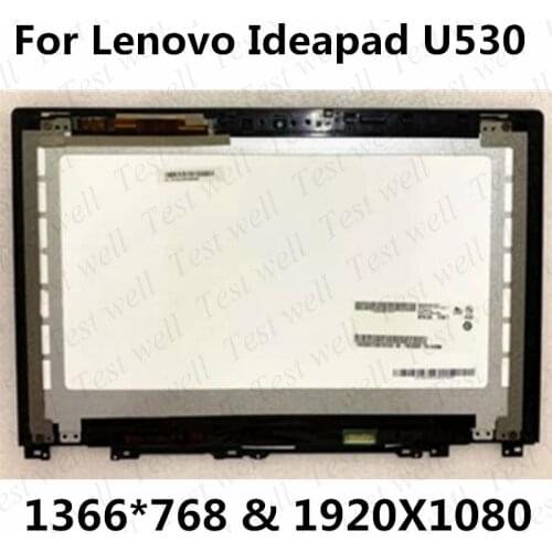 Original 15.6" For Lenovo Ideapad U530 LCD Display Touch Screen Assembly With frame 30 pins 1920*1080 FRU 04X0888