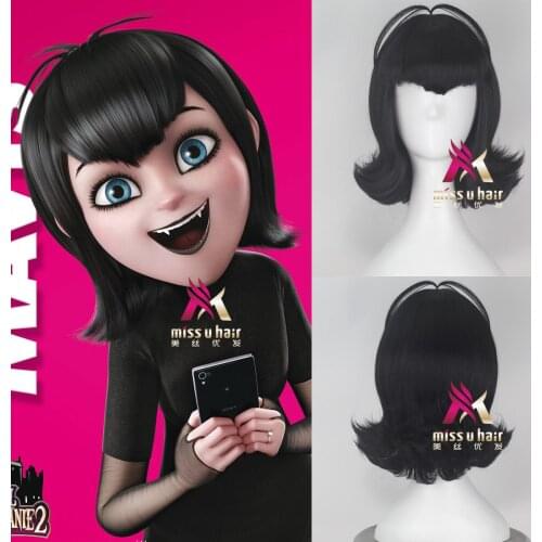 Anime Acting Wig Halloween Elf Wig Crazy Hotel Holiday Dennis Mommy Mayis Acts Cute Cosplay Black Short Hair Wig