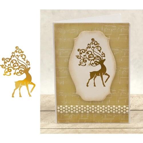 Christmas Moose HOT FOIL PLATE Silver DIY Photo Embossing Die Cut Scrapbooking Stencils Hot Stamping Foil