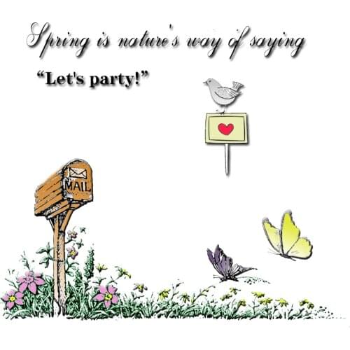 Mailbox Bicycle Clear Stamps Mold For DIY Scrapbooking Cards Making Decorate Crafts 2021 NEW Arrival