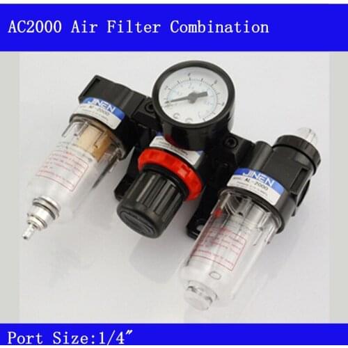 PT1/4" Pneumatic Parts Air Source Treatment Unit Pressure Regulator Oil/water Separation AC2000