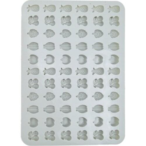 Chocolate QQ candy Mold Pineapple Cherry Banana Apple Cute Biscuit Jelly Resistant To High Temperature Silicone Mold