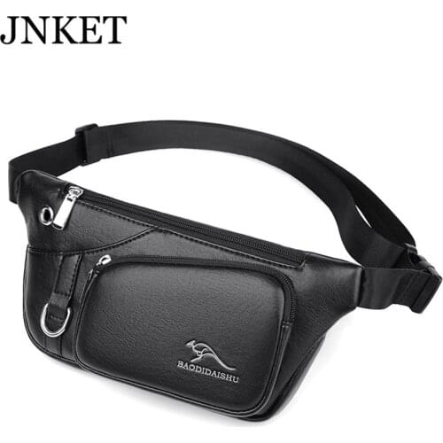 JNKET New Mens Crossbody Bag Backpack Bag Large Capacity Multifunction Sports Bag PU Leather Crossbody Bags