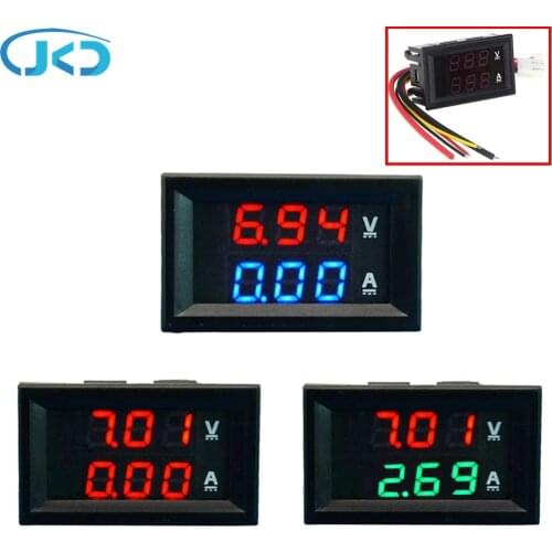 High Quality DC 100V 10A Voltmeter Ammeter Blue + Red LED Amp Dual Digital Volt Meter Gauge