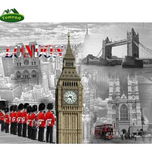 YUMEART Romantic London European Style Sewing Art Needlework Crafts Diamond Painting Cross Stitch Diamond Embroidery Mosaic Kits