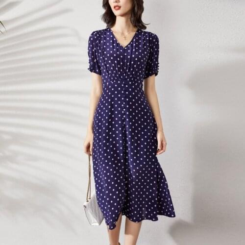 Navy silk floral maxi dress women v neck 2020 summer long work boho beach office sexy party luxury dresses plus size free ship