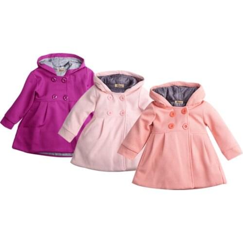 Citgeett 0-3Y Toddler Baby Girls Winter Warm Trench Coat Hooded Outerwear Jacket Clothes Fashion SS