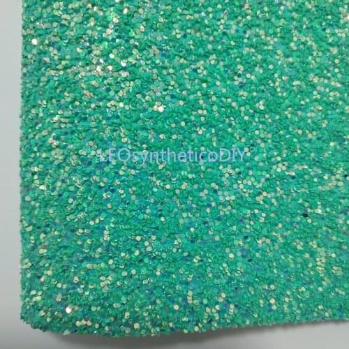 1PC 21X29CM Mint Glitter Fabirc, Chunky Glitter Leather, Glitter Leather Sheets For Making Bows LEOsyntheticoDIY T207B