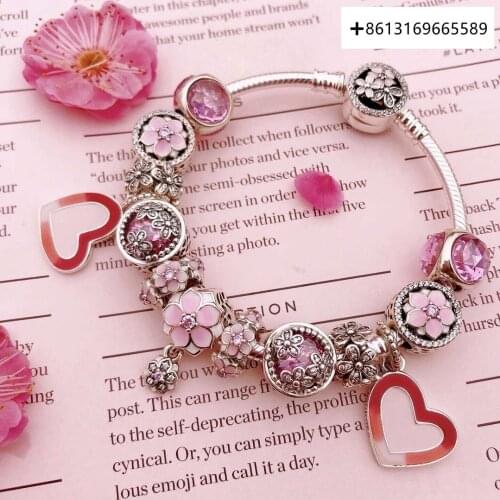 100% Pure Silver Original Copy 1:1 High Quality New Love Red Series Bracelet Manufacturers Direct Batch Free Shipping