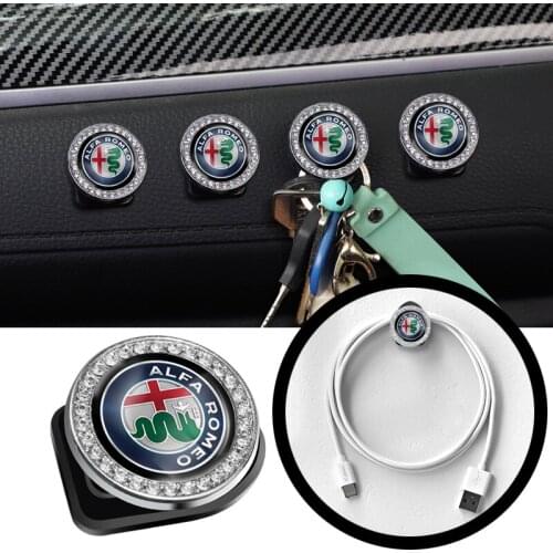 2Pcs Car Mini Hooks Hidden Storage Hooks For Alfa Romeo 156 159 147 4C 8C 166 Giulia Giulietta Mito Stelvio Spider GT Tonale