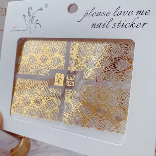 2020 Non-Fading Bronze Nail Sticker Gold Foil Stickers 30 designs! Nail sticker / Nail tattoo with nice cute designs- JKG001-G30