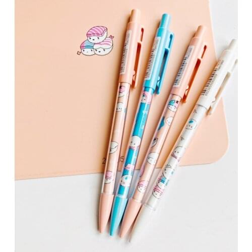 3PCS Kawaii Sushi Rice Press Automatic Mechanical Pencils School Office Supply Student Stationery 0.5mm