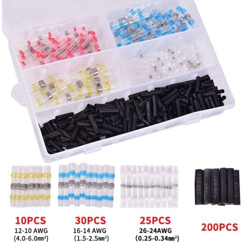 300pcs Solder Shrink Wire Connector Terminals Waterproof Wiring Middle Connector