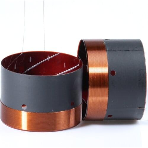 49.5mm Bass voice coil Woofer Speaker Repair Parts 50 Core Black aluminum Round Copper Wire 2-layer high Power Good Quality 2pcs