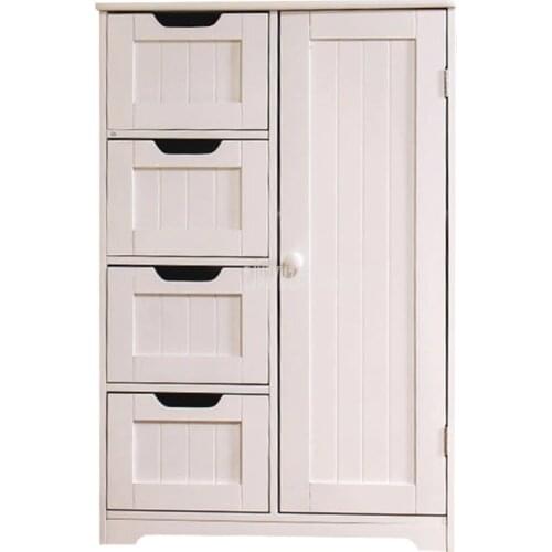 Nordic Europe Style Living Room Dining Room Side Table With Door Cabinet Large Capacity Modern Simple 4 Drawer Storage Cabinet