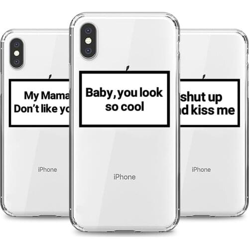 You Look So Cool Phone Case for IPhone 6s 7 8 11 12 MIni Plus Pro X XS MAX XR SE Cases Soft Silicone Fitted TPU Back Shell Cover