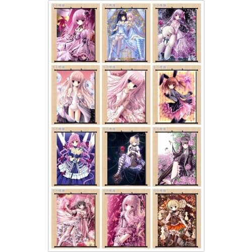 Coscase Japanese Anime Games Tsukiyono Chakai Shuna Teana Aria Merun Home Decor Wall Scroll Poster Decorative Pictures