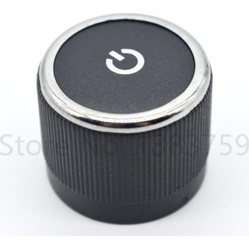 Diameter 25mm Height 20.5mm Car Navigation Audio CD Volume Knob With Power On Icon