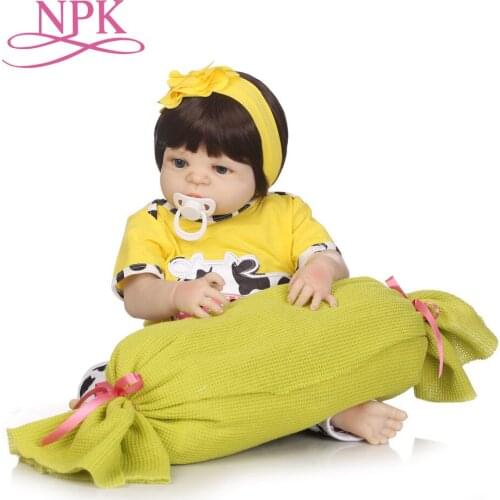 NPK reborn bonecas handmade Lifelike Reborn Baby Doll Girls Full Body Vinyl Silicone with Pacifier child gift
