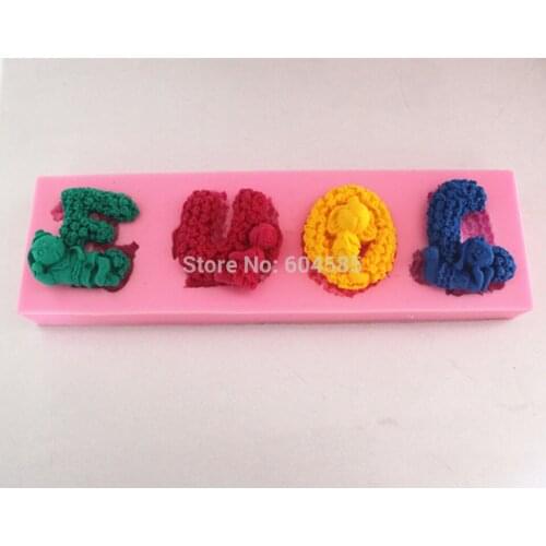 LOVE fondant cake molds soap chocolate mould for the kitchen baking FM084