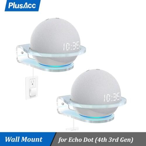Wall Shelf Holder For Amazon Echo Dot 4th 3rd Gen Smart speaker Smart speaker Sturdy Clear Acrylic Wall Shelf Space Saving