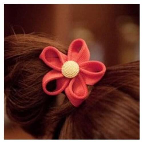 Cheap cute hair rope Cheapest Elastic flower bow heart shapes hair bands mix wholesale!woman hair accessories