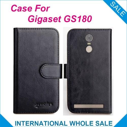 Original! Gigaset GS180 Case ,6 Colors High Quality Leather Exclusive Case For Gigaset GS180 Cover Phone Bag Tracking
