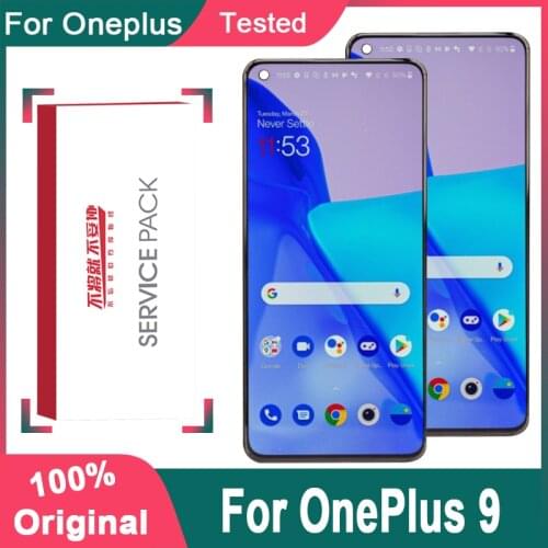 Original 6.55" Fluid AMOLED For OnePlus 9 LCD Display Touch Screen Digitizer Assembly For One Plus 9 1+9 LE2113 LE2111 LE2110