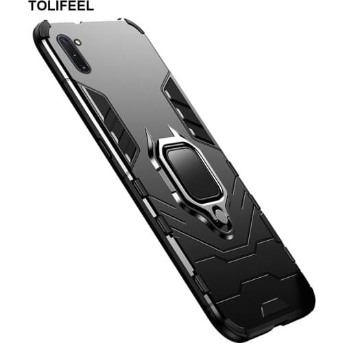 Shockproof Armor Case For Samsung Galaxy Note 10 Lite Plus Cases Stand Holder Magnetic Ring Phone Back Cover For Samsung Note 10