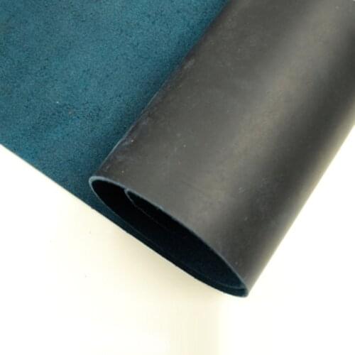 Dark Blue Natural Cow Skin Leather Crazy Horse Leather Color Genuine Leather for Diy Leather Craft for Belt Wallet Bag Shoes