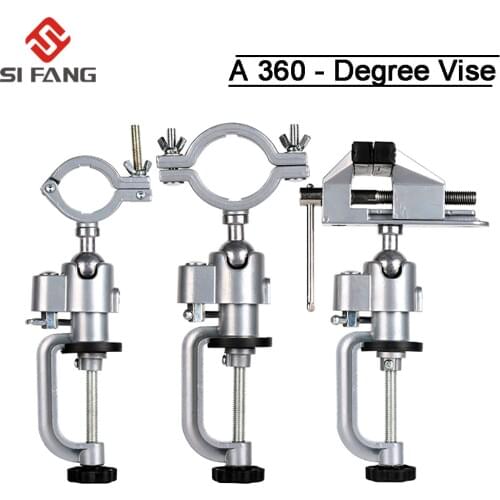 3 size 360 Degree Rotating Table Vise Multifunctional Aluminium Alloy Swivel Bench Vise Clamp for Electric Drill etc