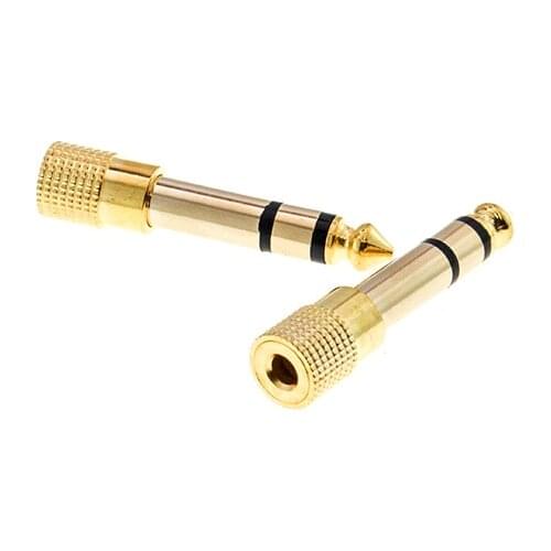 Jack 3.5 to 6.5 audioconversion mobile computer power amplifier audio microphone 6.3 two-core headphone connector male to female