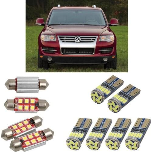 Interior led Car lights For Volkswagen touareg 7la 7l6 7l7 car accessories License Plate Light 12pc