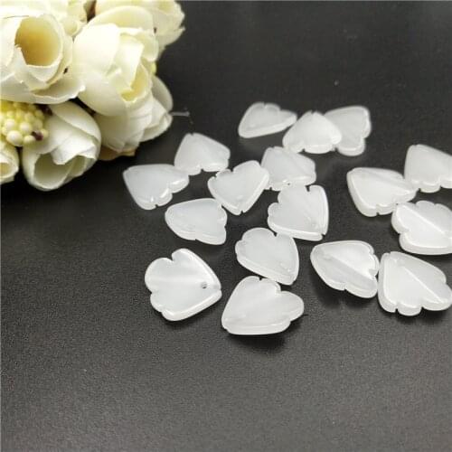 10pcs Charms Czech Lampwork Glass Peony Flower Petal Beads Round Acrylic Spacer Loose Beads for Jewelry Making DIY Accessories