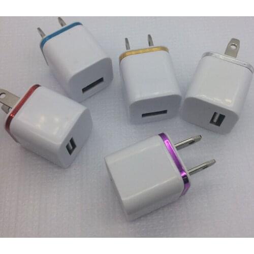 100pcs/lot 5V 1A Travel US Wall Charger Plug with one USB port For iphone samsung mobile phone cellphone