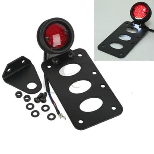 20mm Hole License Plate Bracket Mounting Red Brake Light For Harley Davidson