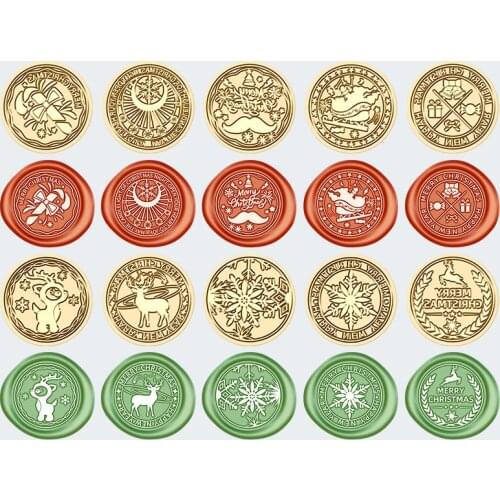 25MM Festival Christmas Wax Seal Head Replaceable Wax Stamp Retro Antique Scrapbook Festival Craft Wedding Decorate