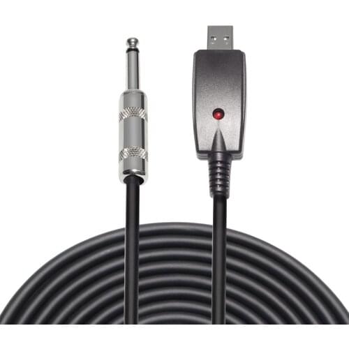 3m Audio USB To Guitar Cable Interface Male To 6.35mm Jack Electric Guitar Accessories Audio Connector Cord Adapter Instrument