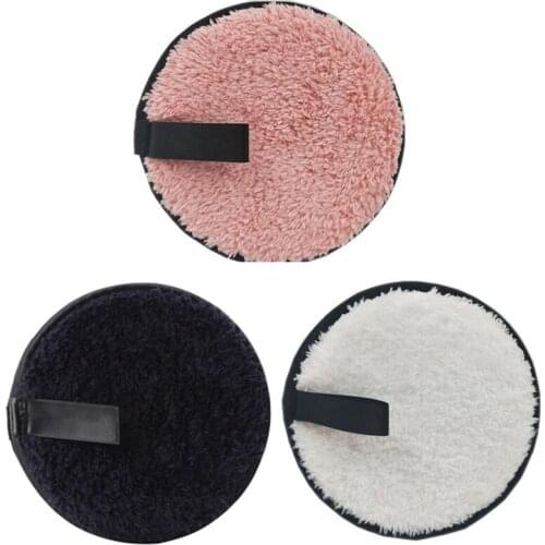 3Pcs Makeup Remover Pads Microfiber Reusable Face Towel Make-up Wipes Cloth Washable Cotton Pads Skin Care Cleansing Puff