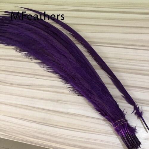 50Pcs/Lot Natural Purple Lady Amherst Pheasant Feathers For Crafts 24-30nches jewelry Wedding Decorations Pheasant Feather plume