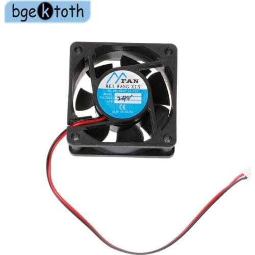 Y3ND 60mm×60mm×25mm DC 12V 24V 2-Pin Cooler Brushless PC CPU Case Cooling Fan 6025