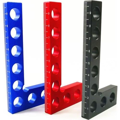 90 Degree Metric Imperial Right Angle Ruler Aluminum Right Angle Ruler Height Woodworking Rule Measuring Tool Scribing Ruler