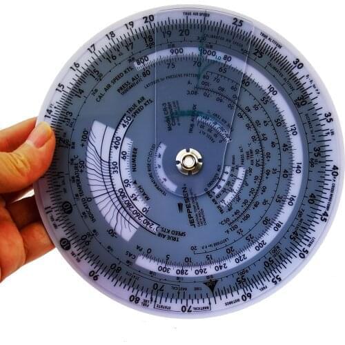 Aviation Round Shape Circular Vector Flight Measuring Computer Calculator Training Plastic Ruler