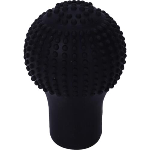 Car Vehicle Round Black Silicone Nonslip Lever Gear Shift Knob Cover